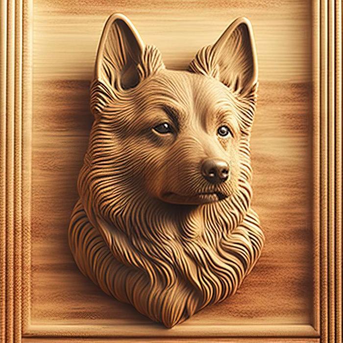 3D model Norwegian Buhund dog (STL)