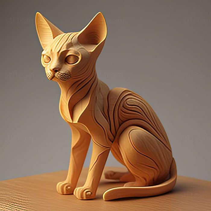 3D model Colorpoint Shorthair cat (STL)