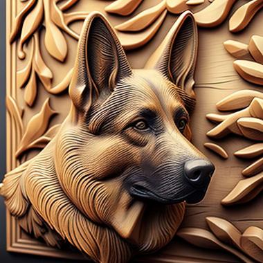 3D model German Shepherd dog (STL)