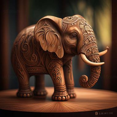 3D model Batyr elephant famous animal (STL)