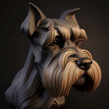 3D model Zwergschnauzer dog (STL)