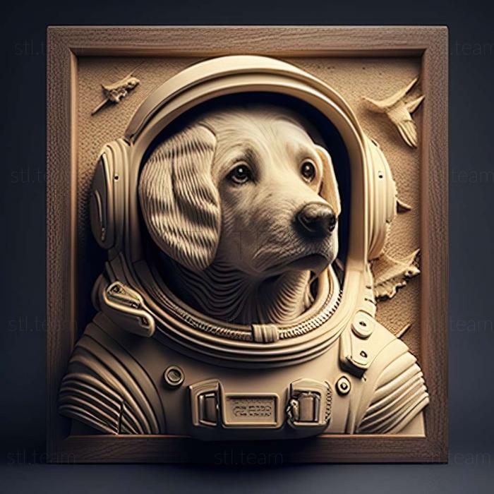 Asterisk cosmonaut dog famous animal