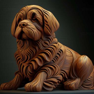 3D model Russian colored lapdog dog (STL)