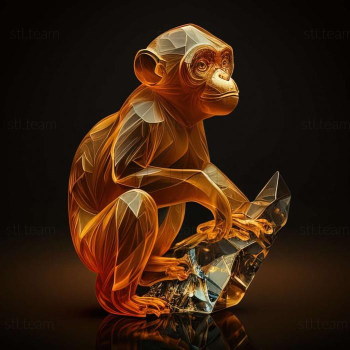 3D модель Знаменитое животное хрустальная обезьяна (STL)