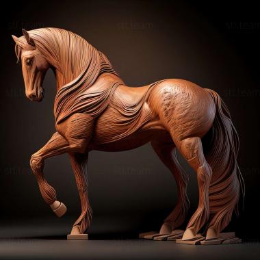 3D model Comanche horse famous animal (STL)