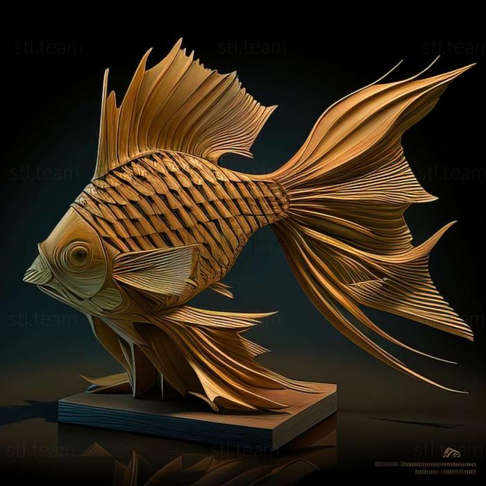 3D модель Эпиплатис рыбы Шапера (STL)