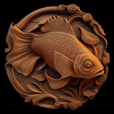 3D model Afiosemion Shluppa fish (STL)