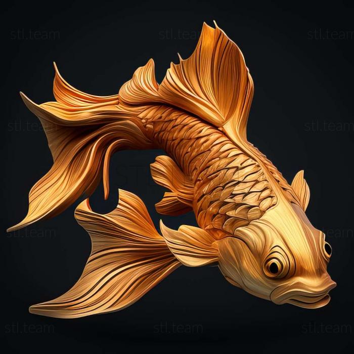 3D модель Золотая рыба стурисома (STL)