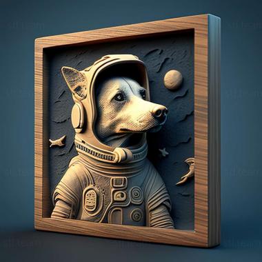 3D model Laika cosmonaut dog famous animal (STL)