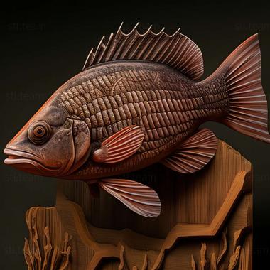3D model Yulidochromis fish (STL)