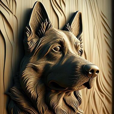 3D model Portuguese Shepherd dog (STL)