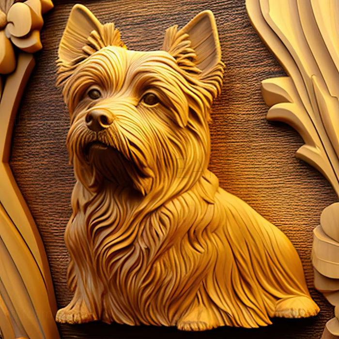 3D model Australian Silky Terrier dog (STL)