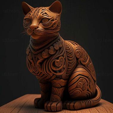 3D model India cat famous animal (STL)