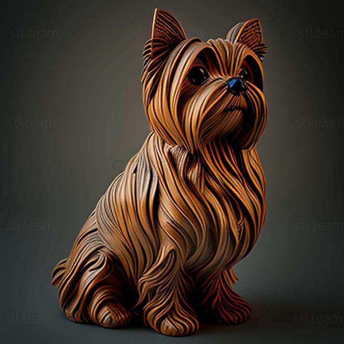 3D model Yorkshire Terrier dog (STL)