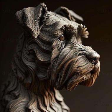 3D model Zwergschnauzer dog (STL)