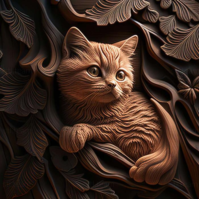 3D модель Русская кошка известное животное (STL)