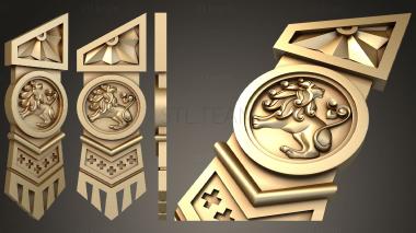 3D model Frontal board with a lion (STL)