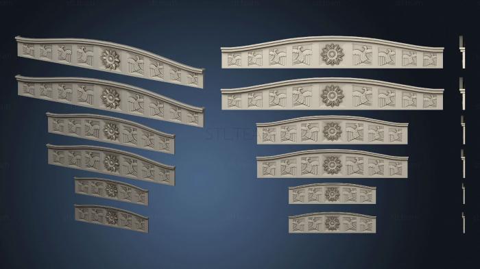 3D model Set of Crowns on the door in Russian style (STL)