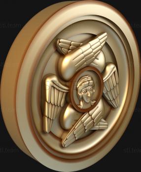 3D модель 3д модель эмблемы с ангелом (STL)