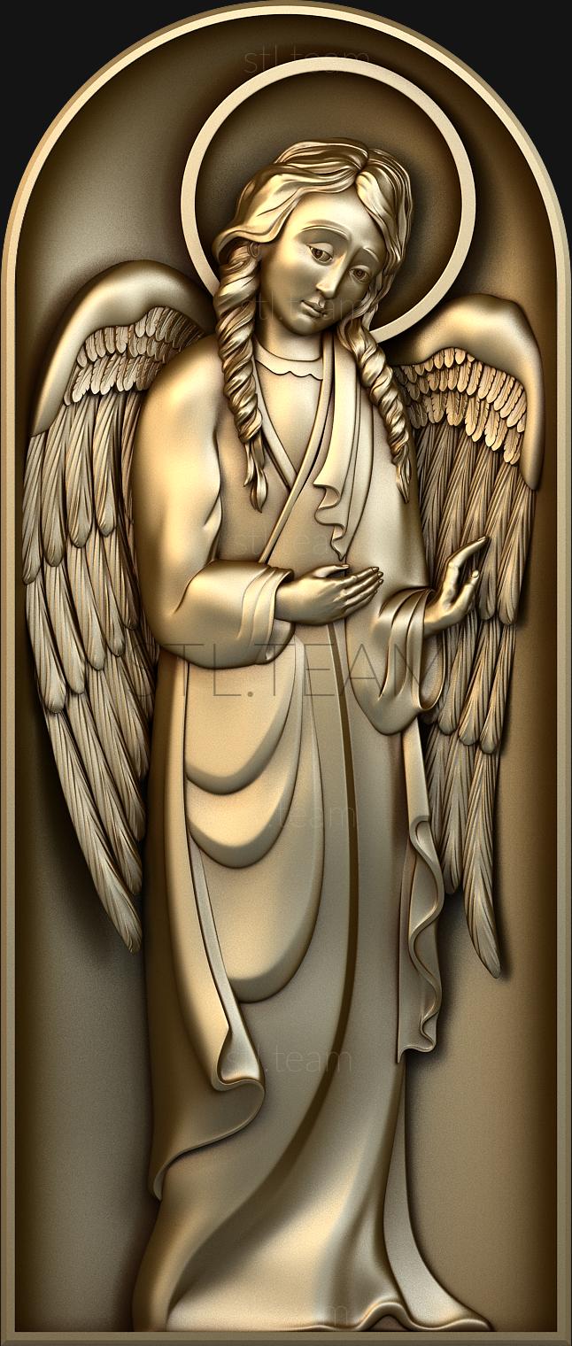 ангел со сложенными крыльями, готовая 3д модель для станков с ЧПУ