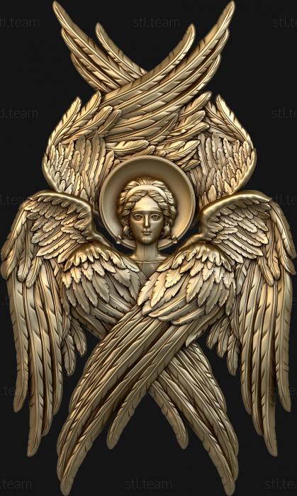 3D модель декор: ангел с крыльями, готовая 3д модель для станков с ЧПУ (STL)