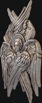 3D модель декор: ангел с крыльями, готовая 3д модель для станков с ЧПУ (STL)