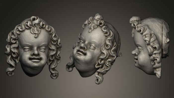 3d модели ангелы Голова Ангела, 17 век, Иоганн Пфистер