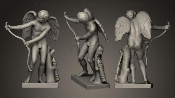 3d модели ангелы Эрос натягивает лук