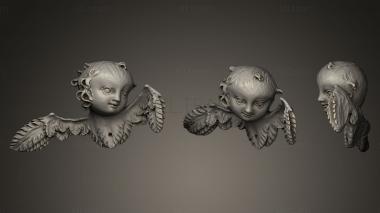 3D модель Крылатая голова Ангела 18-го века Неизвестного скульптора (STL)