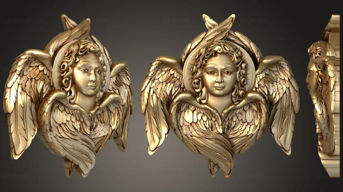 3d модели ангелы Херувим с детализированными крыльями