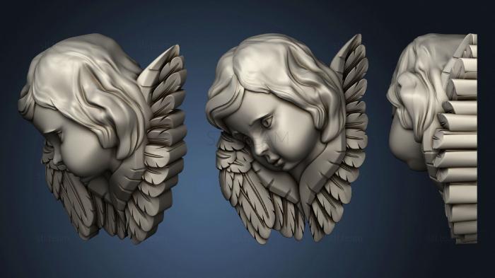 3D модель Голова Ангелочка с небольшими крыльями (STL)