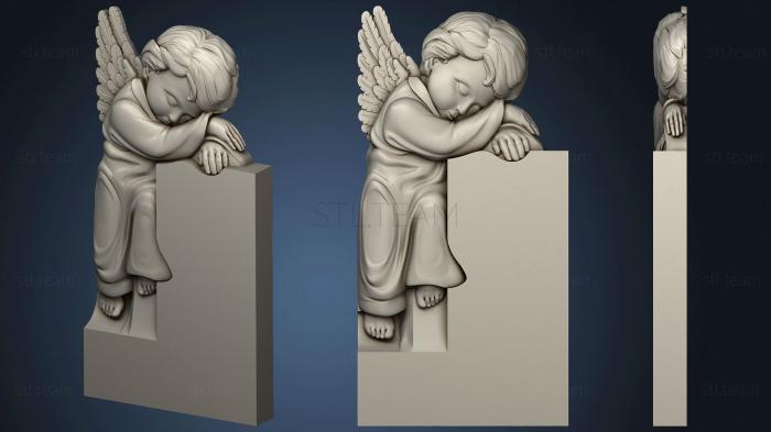 3d модели ангелы Памятник с Ангелочком