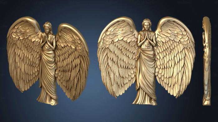 3D модель  памятник ангел с широкими крыльями (STL)