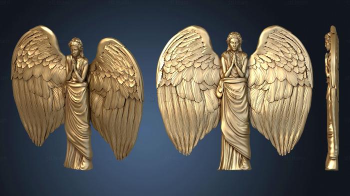 3D модель  памятник ангел с большими крыльями версия1 (STL)