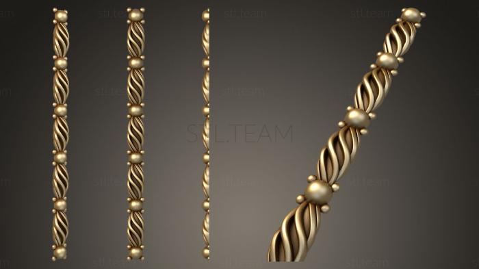 Багеты Baguette with balls and wavy shapes