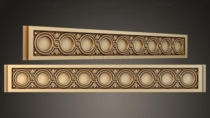 Багеты Carved frieze on the fireplace with circles