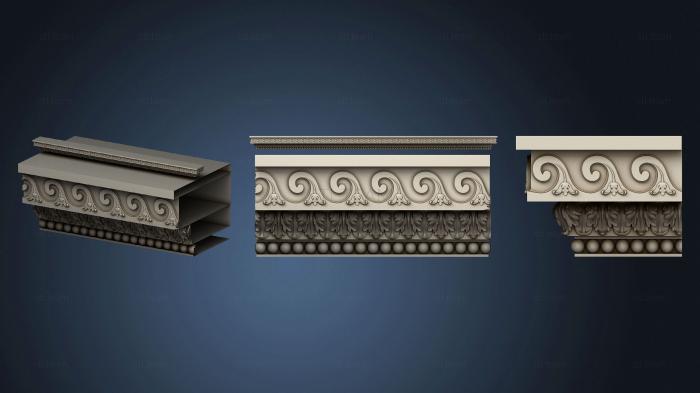 3D model Fireplace countertop carved (STL)