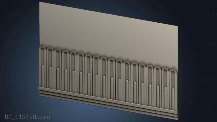 Cornice with slats