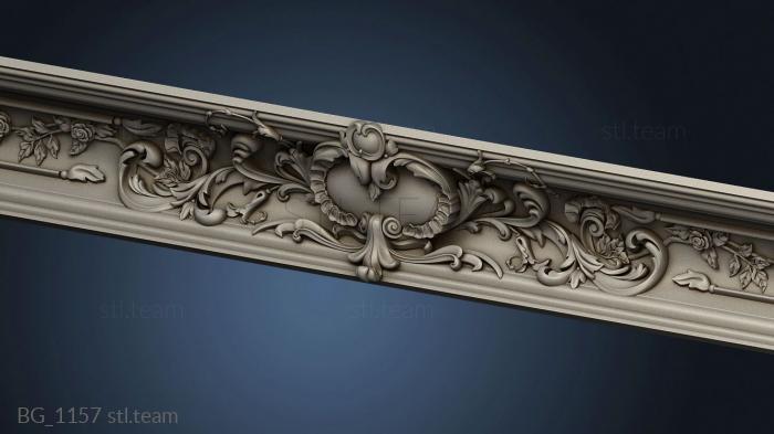 3D model Central part of the cornice with rich carvings (STL)