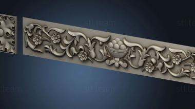 3D model Carved element of the fireplace portal (STL)