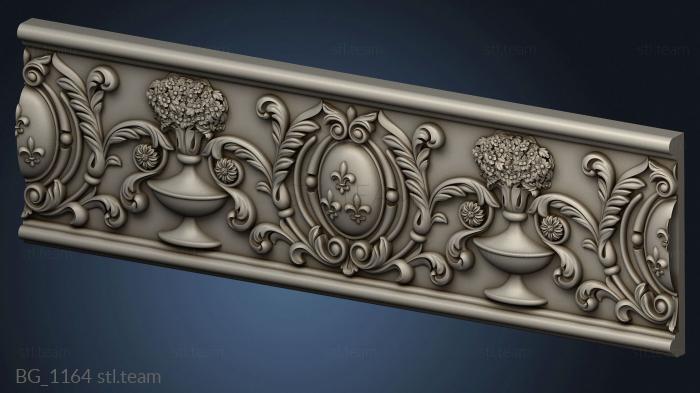 3D model Frieze with lilies (STL)