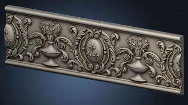 3D model Frieze with lilies (STL)