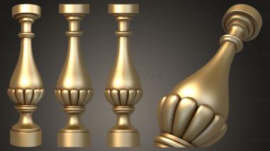 3D model Baluster with petals at the bottom (STL)