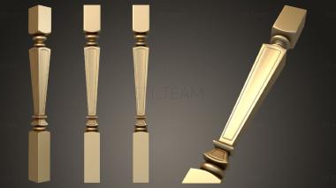 3D model Baluster with four-sided simplified form (STL)