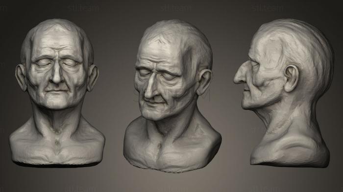 Скульптура лица старика