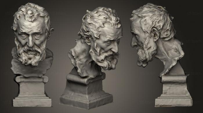 3D модель Голова старика Микель Блей (STL)