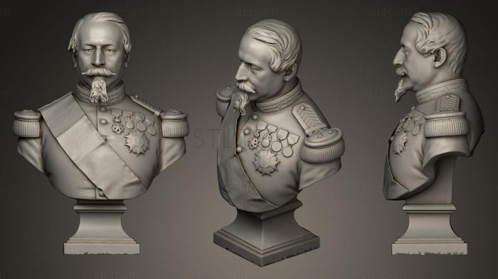 3D модель Портрет в бюсте Наполеона III в униформе (STL)