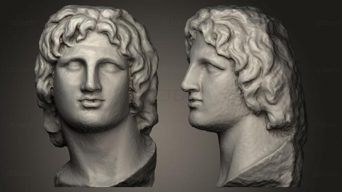 Бюсты и головы античные и исторические Александр Македонский в старом стиле