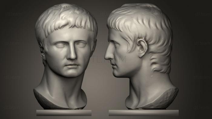 3D модель Портрет Августа Копенгаген с надписью (STL)