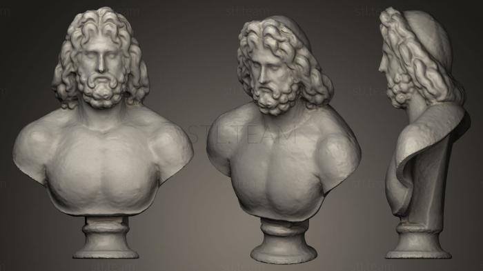 Бюсты и головы античные и исторические Зевс из мрамора